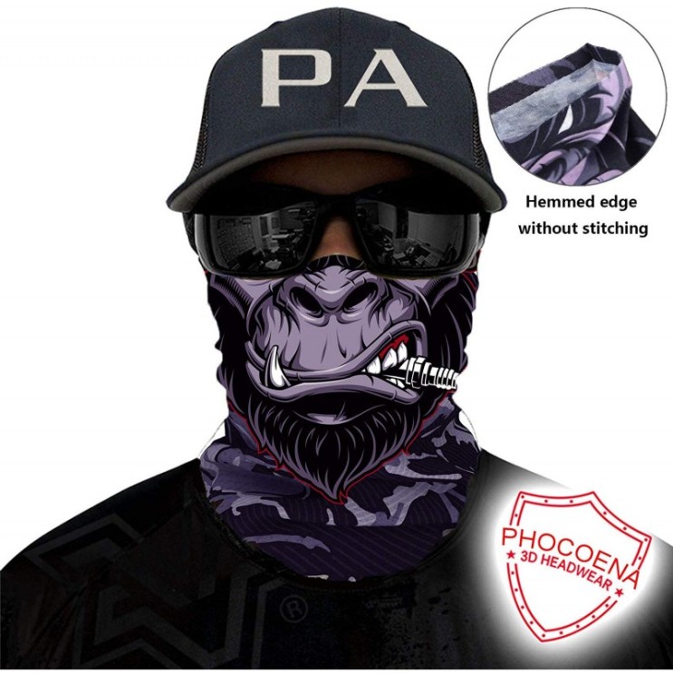 코로나바이러스마스크  PHOCOENA Tubular Bandana Face Mask가장자리가 가벼워 통기성 UV 태양 바람 먼지 증거 이음새가없는 B  정말 정말 좋네요!