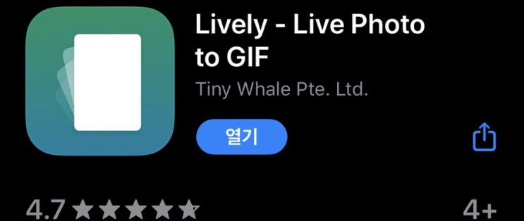  아이폰 어플 lively 구매 후기 (아이폰 움짤 만들기, 라이브포토 움짤변환 어플)