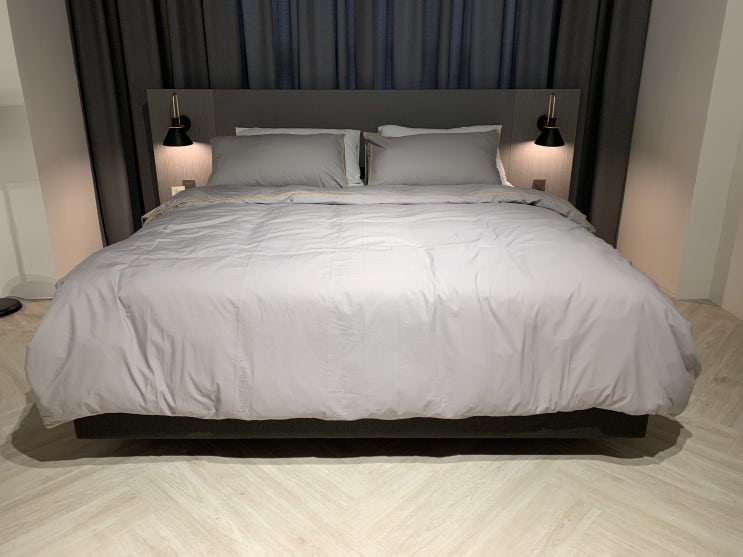 침실 디자인의 완성 프레임 Bed-f/에코그레이