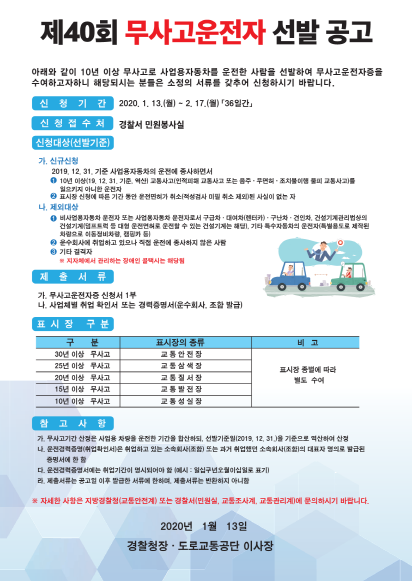  10년이상 교통사고 무사고 운전자는 표시장을 받을 수 있다 신청방법 (교통사고녹취록작성)