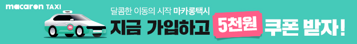  내 차 같은 편안함 my car on 마카롱 택시