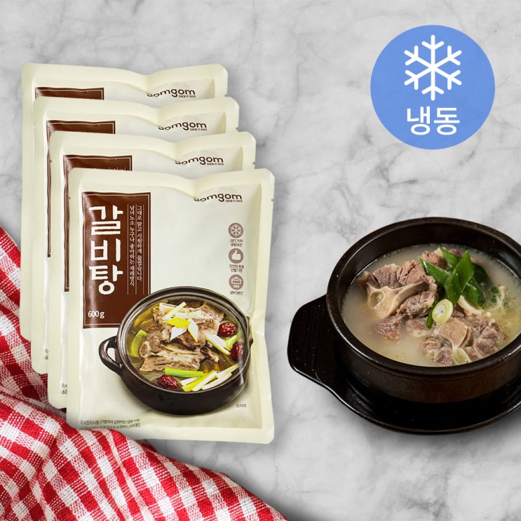  [쿠팡 최저가 로켓배송] 곰곰 갈비탕, 600g, 4개_11 (곰곰 도시락 돈까스 동그랑땡 오징어슬라이스 연어 샐러드 치즈스틱 제육볶음)