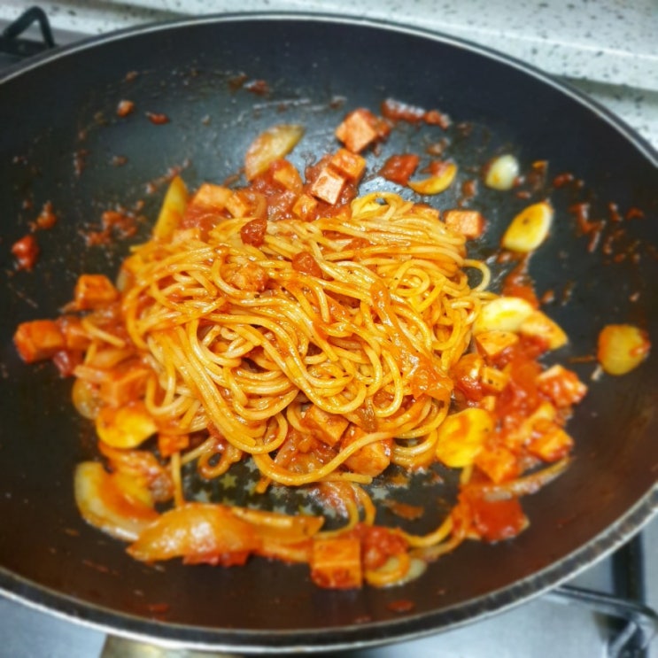 [스파게티]집에있는 재료로 토마토 스파게티 간편하게 해먹기! (10분 컷)
