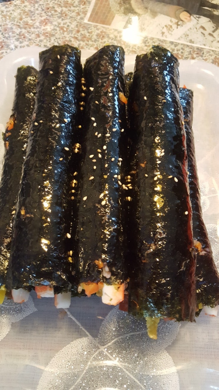  당근 김밥 만들기, 초간단김밥레시피,마약김밥레시피,전라도김밥황금레시피:)