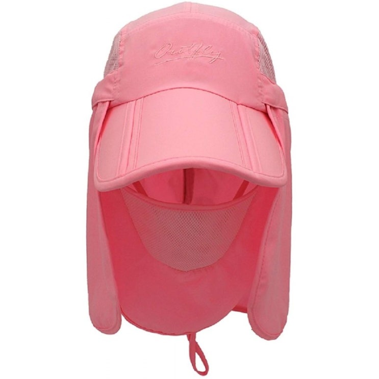 코로나바이러스마스크 추천, LLmoway 아이 UV 보호 접이식 메쉬 하이킹 캡 태양 모자 분리 가능한 얼굴 플랩 커버 핑크  정말 정말 좋네요!