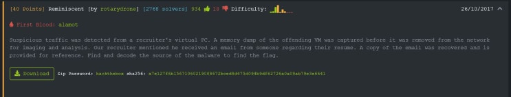  [Hackthebox-forensic] Reminiscent
