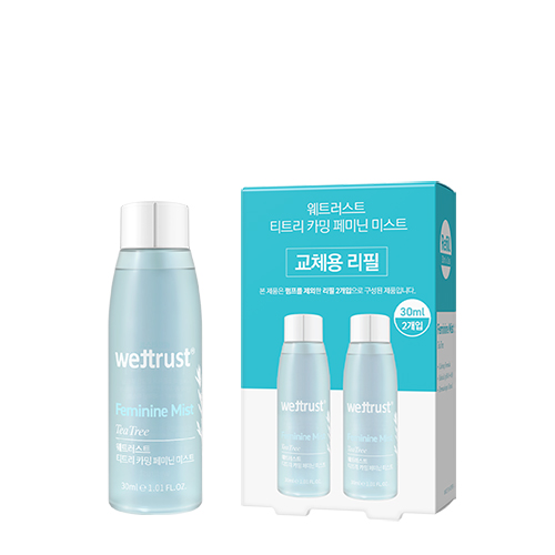  가장많이구매하는 웨트러스트 티트리 카밍 페미닌 미스트 리필2개입 여성청결미스트 2개 30ml - 최저가추천