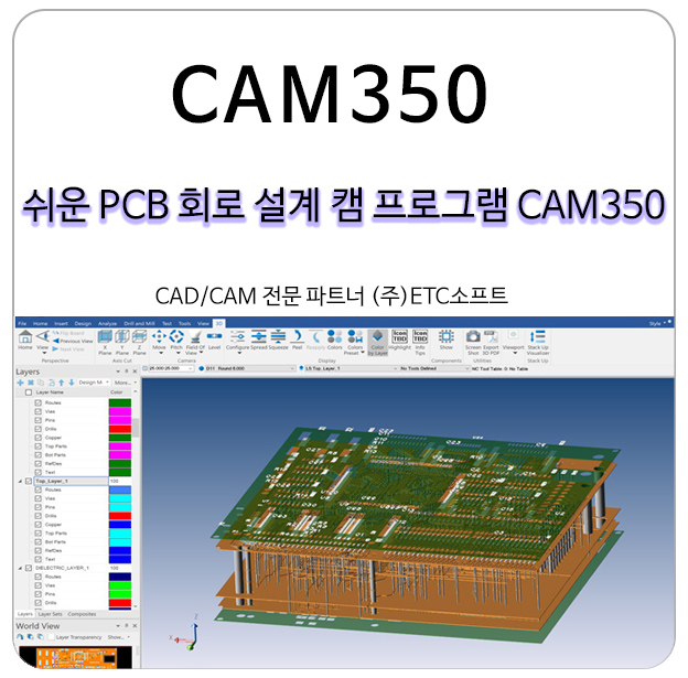 쉬운 PCB 회로 설계 캠프로그램 CAM350