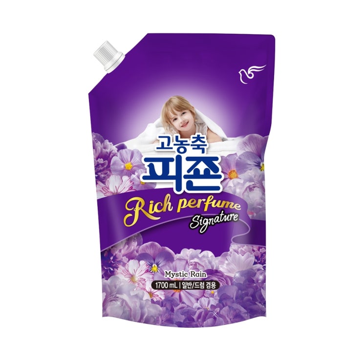  품절임박 피죤 리치퍼퓸 시그니처 섬유유연제 17L 미스틱레인 리필형 1개