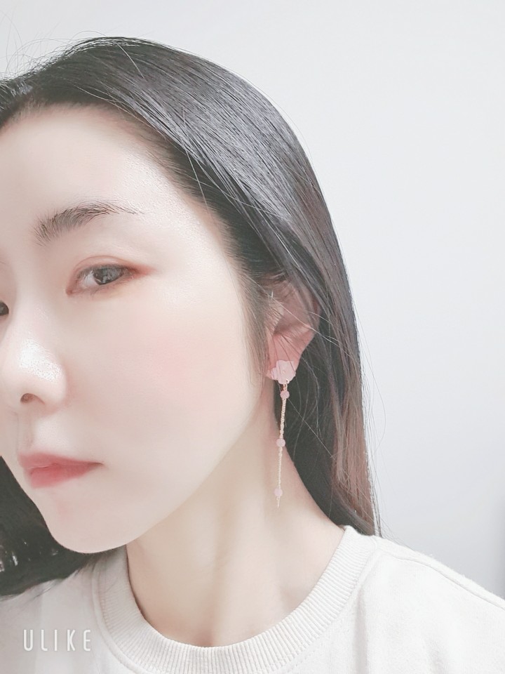  다이소 봄봄 귀걸이, 머리핀 후기 & 착용샷