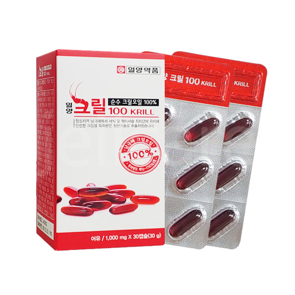  2020추천아이템 일양약품 일양 크릴 100 1 000mg 30캡슐 순수 크릴오일 100 1개 - 최저가추천