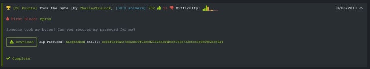 [Hackthebox-forensic] Took the Byte