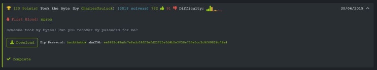  [Hackthebox-forensic] Took the Byte