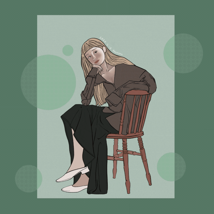  [아이패드 그림] 음... 인물 일러스트 _ 1일 1그림 그리기 