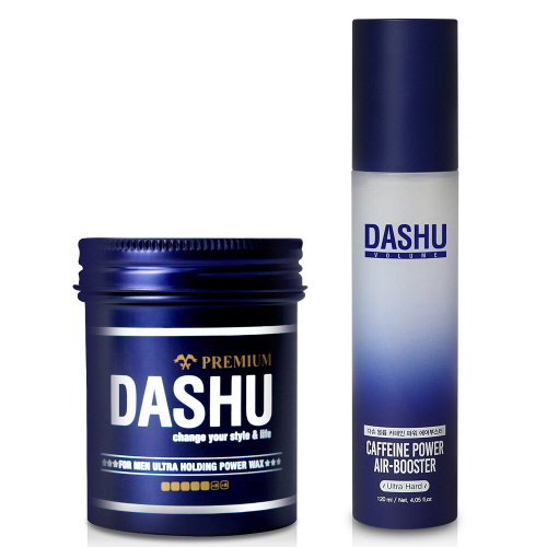   다슈 포맨 프리미엄 울트라 홀딩 파워 헤어왁스 100ml + 볼륨 카페인 파워 에어부스터 헤어픽서 울트라하드 120ml 