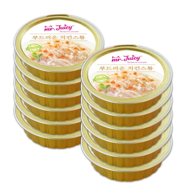  {합리적인가격베스트3}고양이 간식관련 -미스터쥬시 부드러운 치킨스튜, 12캔