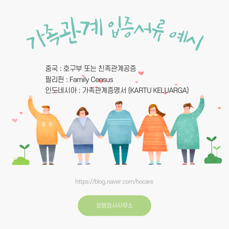  국가별 가족관계 입증서류