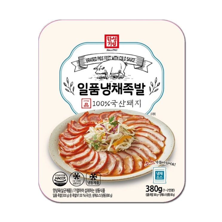  {착한가격 best3}오향순살족발관련 -한성기업 한성 냉채족발 380g 100%국산돼지 돼지고기 간식 야식 안주, 1개