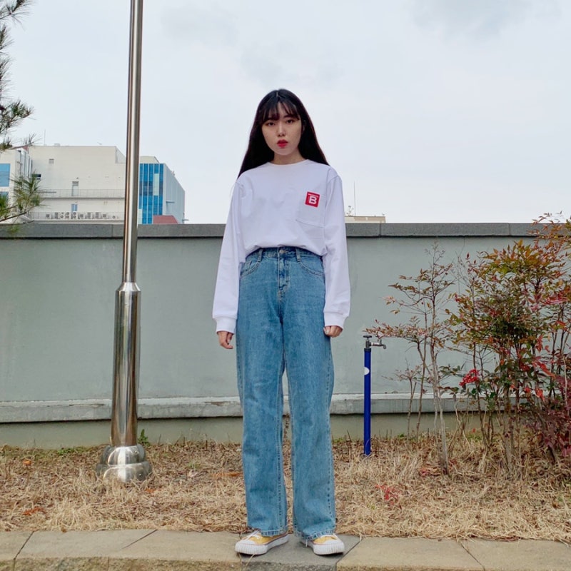 벤시몽 맨투맨으로 데일리 봄코디하기