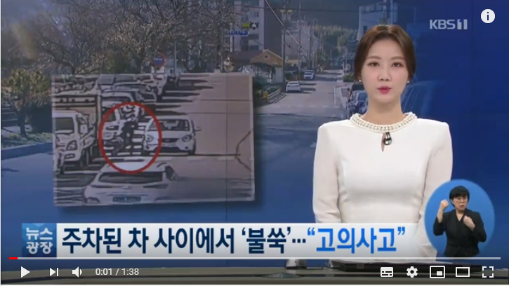 주차된 차 사이로 불쑥…‘고의 사고’ 주의 / KBS뉴스