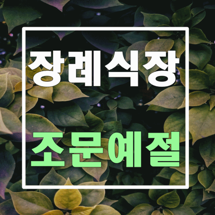  장례식장 조문 예절 /복장/절하는 법/ 근조화환