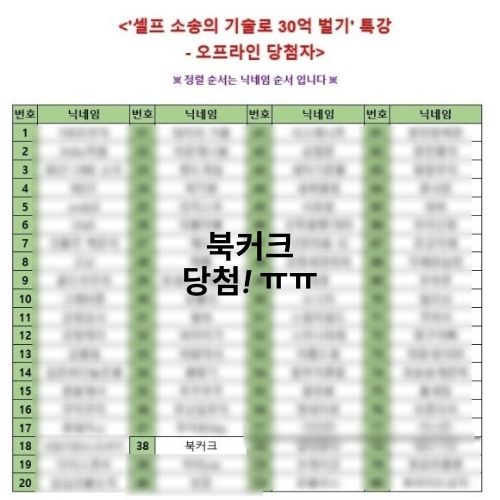  셀프 소송의 기술로 30억 벌기 특강에 당첨되다 (오 마이 갓)