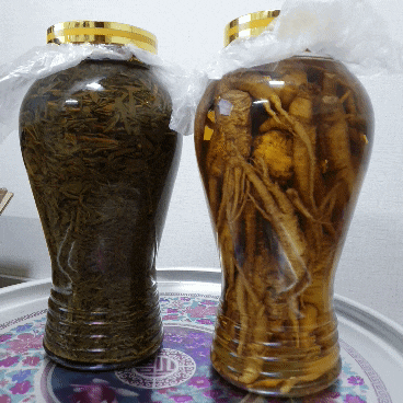  친구가 담근 더덕주랑 야관문주 마시고 기쁨으로 넘친 하루