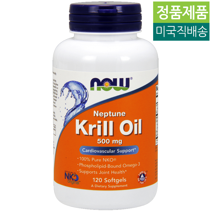 {가성비} NOW Food 넵튠 크릴 오일 500 mg 120 소프트젤 1병 {착한가격}