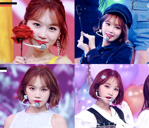 컴백쇼 아이즈원 김채원 단발 고화질 움짤 모음