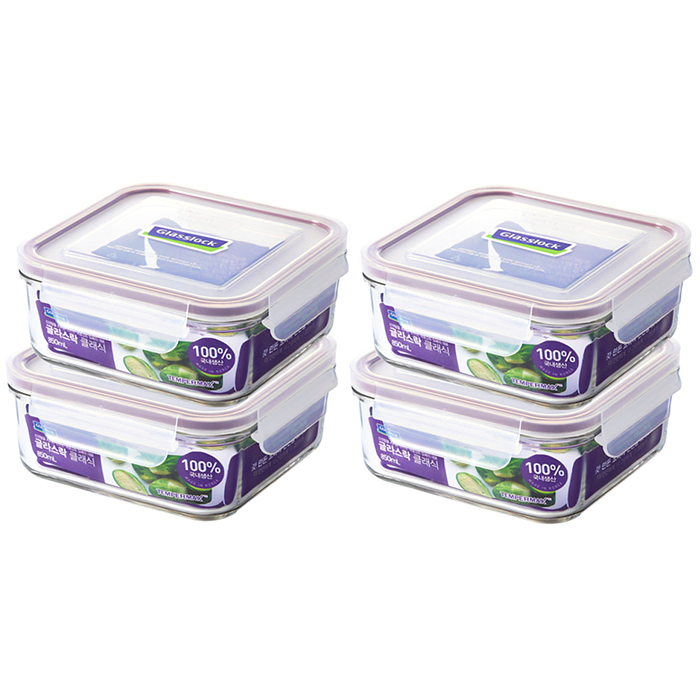  [특가] 글라스락 퍼플 에디션 정사각 밀폐용기 비교