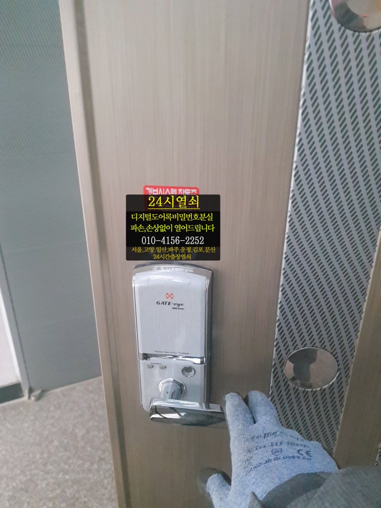  [24시열쇠]파주시 동패동 주현 VILL 도어락 비밀번호 분실로 잠긴 게이트아이MS800 파손 없이 도어락 여는법.파주열쇠.운정열쇠.동패동열쇠.파주도어락