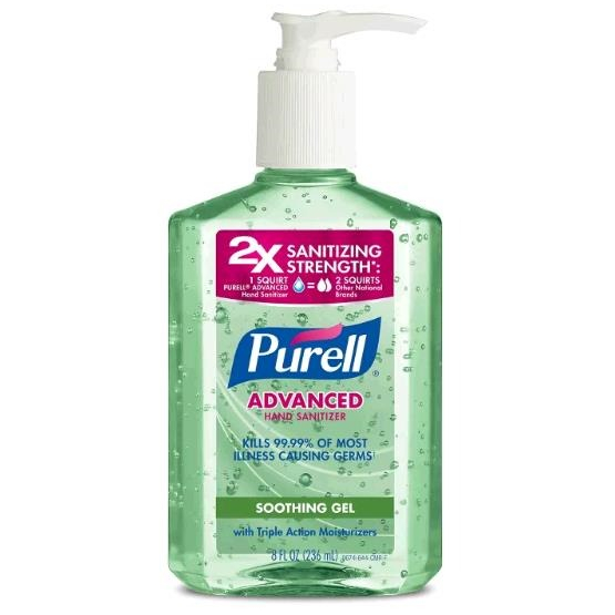  코로나19 마스크, 손세정제 준비 : 퓨렐 PURELL 2배 손소독제 어드밴스드 새니타이저 알로에향 40개 236ml : KF94마스크, 손세정제