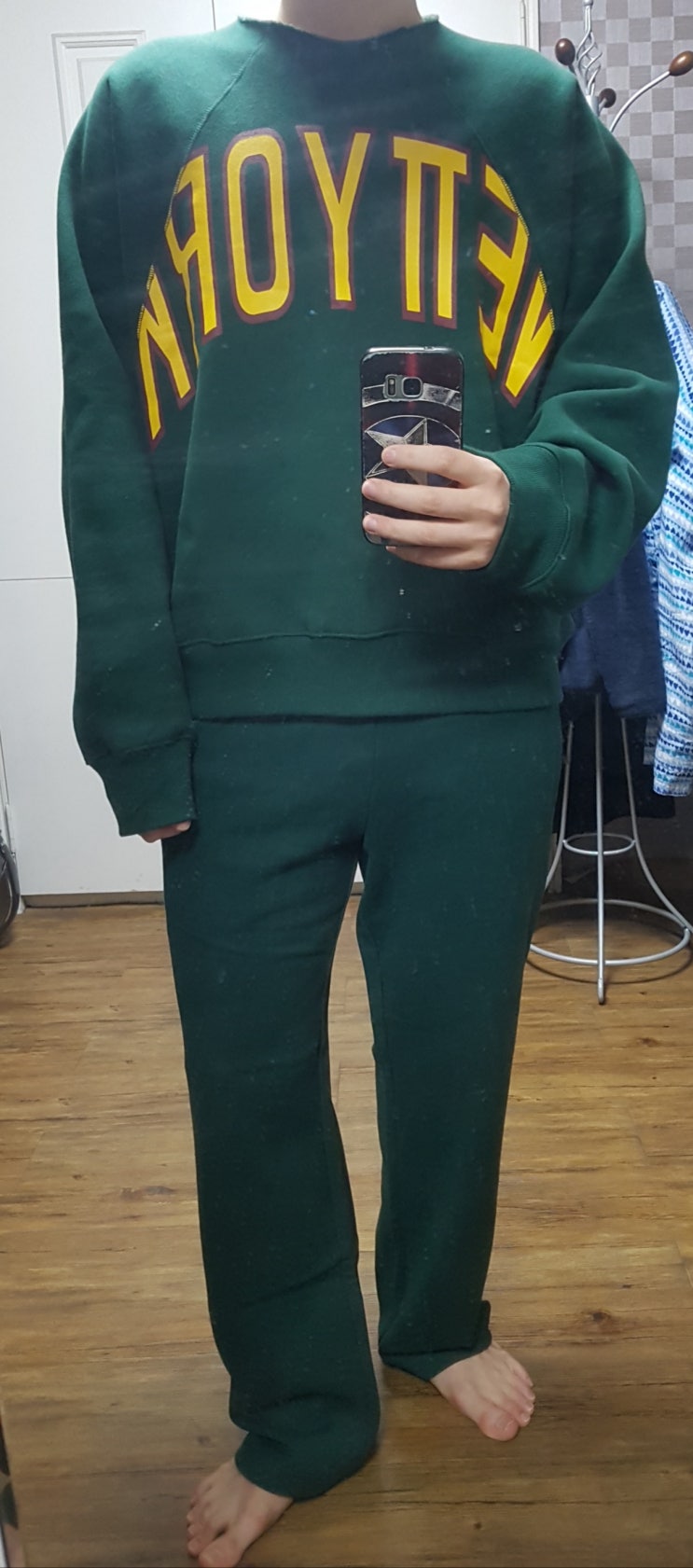  무신사 스탠다드 라운지 스웨트 팬츠 그린 구매후기 상세리뷰!!