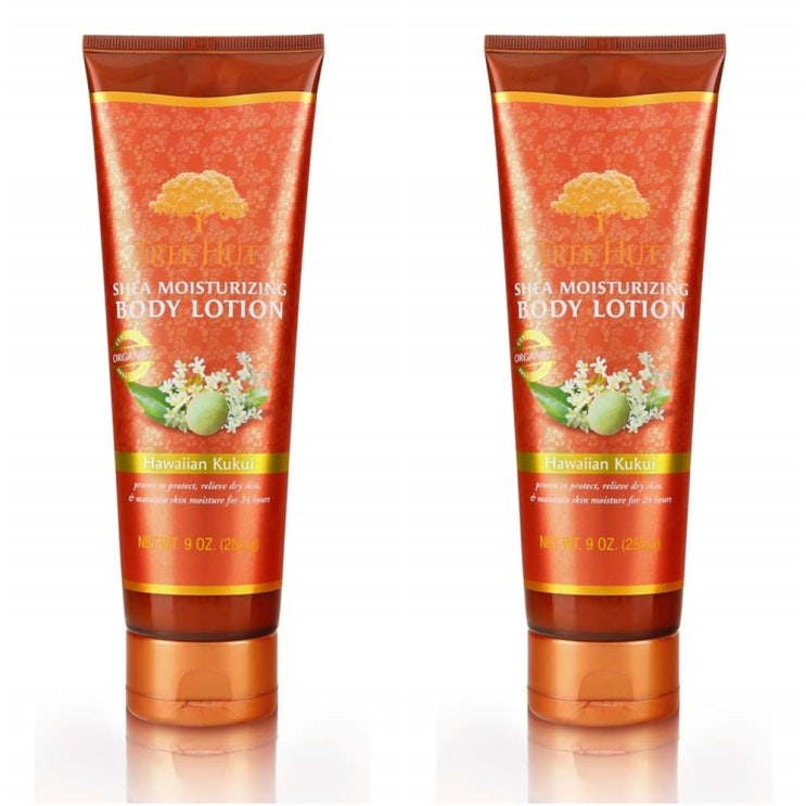  [쇼킹특가] 트리헛 바디 로션 225g 2팩 하와이안 쿠퀴 Tree Hut Shea Moisturizing Body Lotion Hawaiian Kukui  보고 결정하시죠~