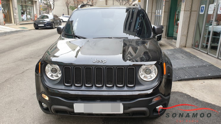  Jeep 레니게이드 카카오파츠 측후방 S-RADAR 센서 전방센서 락폴딩  장착