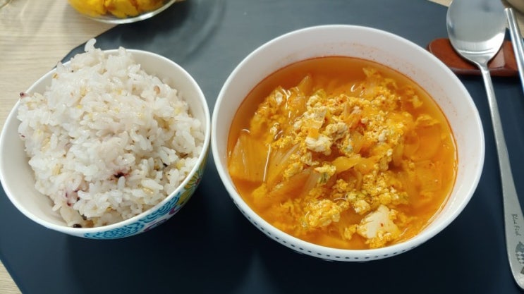  오늘의 포스팅 두부김치계란국 끓이기