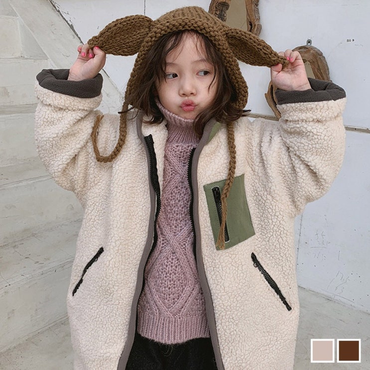 가성비 상품유아롱후리스관련 -[빌도르앙팡] 아동 키즈 유아 롱 후리스 집업 점퍼 자켓