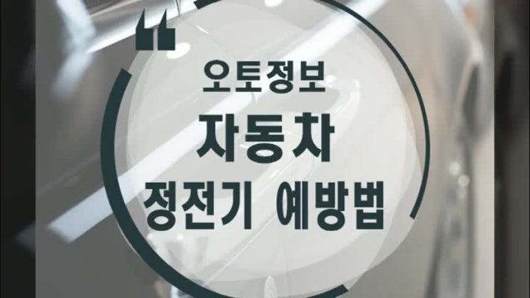 자동차 정전기 방지