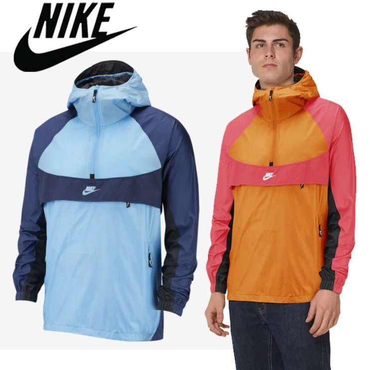  {착한가격} 해외 미국정품 Nike ReIssue Hooded Woven Jacket 나이키 리 이슈 남자 우븐 아노락 바람막이 집업 자켓 {착한가격}
