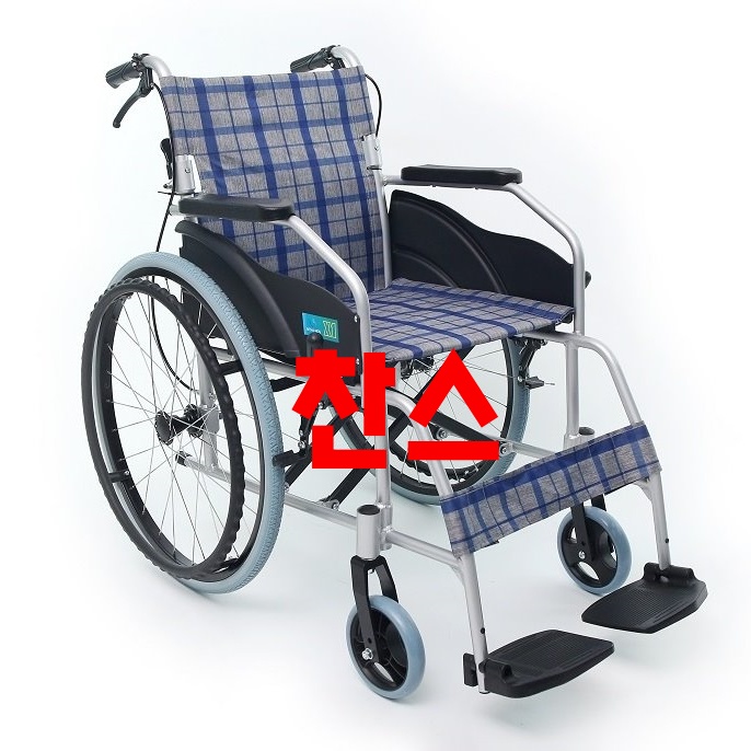 믿고쓰는 의료기대여 - 10가지 -케이씨 경량형 알루미늄 수동 휠체어 X1 - 블루, 1대, X1 경량형 알루미늄 수동 휠체어