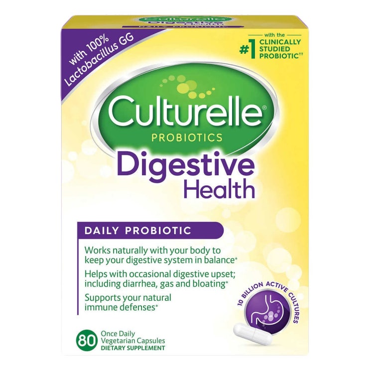 [면역력유산균 리뷰] Culturelle 컬처렐 유산균 성인용 80정 배지캡슐 Digestive Health Probiotic 80 VC 1개  구매하고 아주 만족하고 있어요!