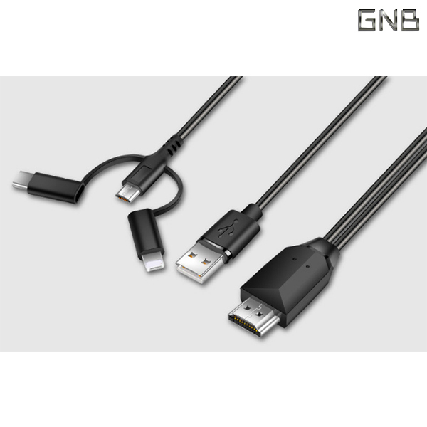  가성비 상품 갤럭시Z 플립 3in1 USB＋HDMI 미러링 케이블 1개 블랙 보고 결정하시죠~