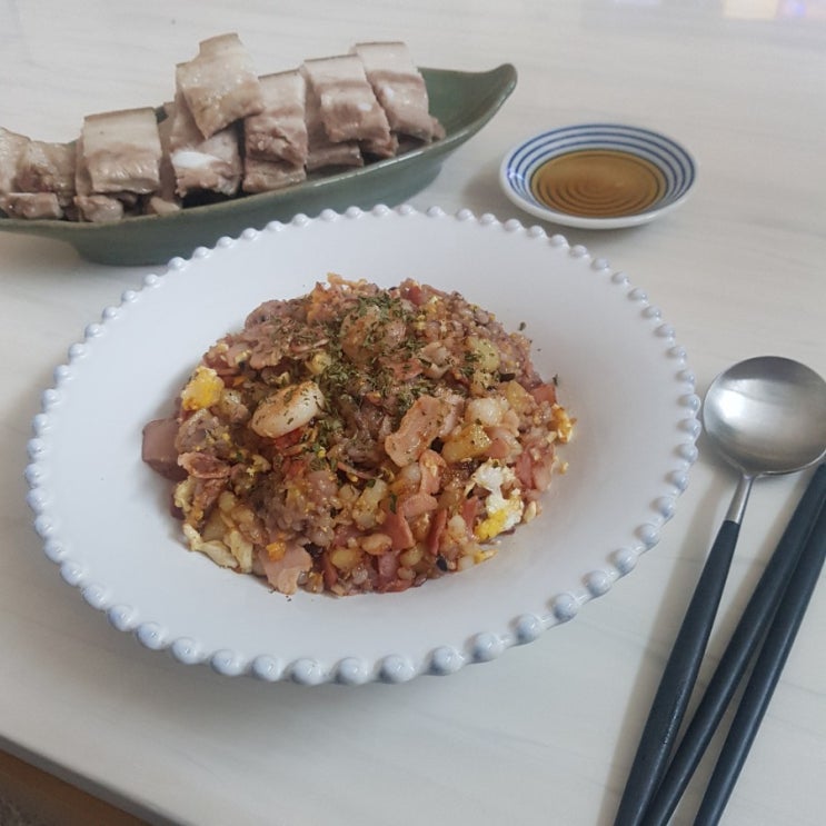  마트털기 냉장고털기 볶음밥