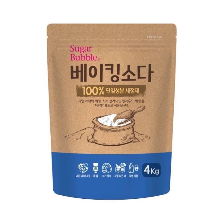  리뷰가 좋은 슈가버블 100% 단일성분 베이킹소다, 4kg, 1개 제품을 소개합니다!!