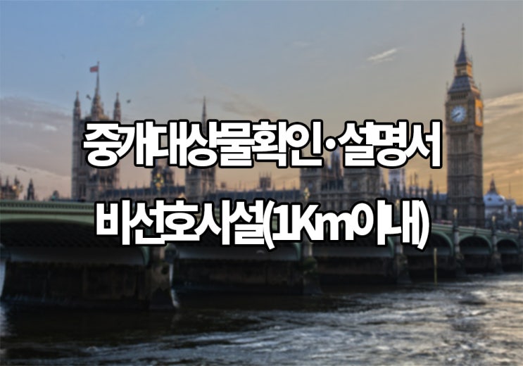  Top! 중개대상물 확인 · 설명서 "비선호시설(1Km이내)"