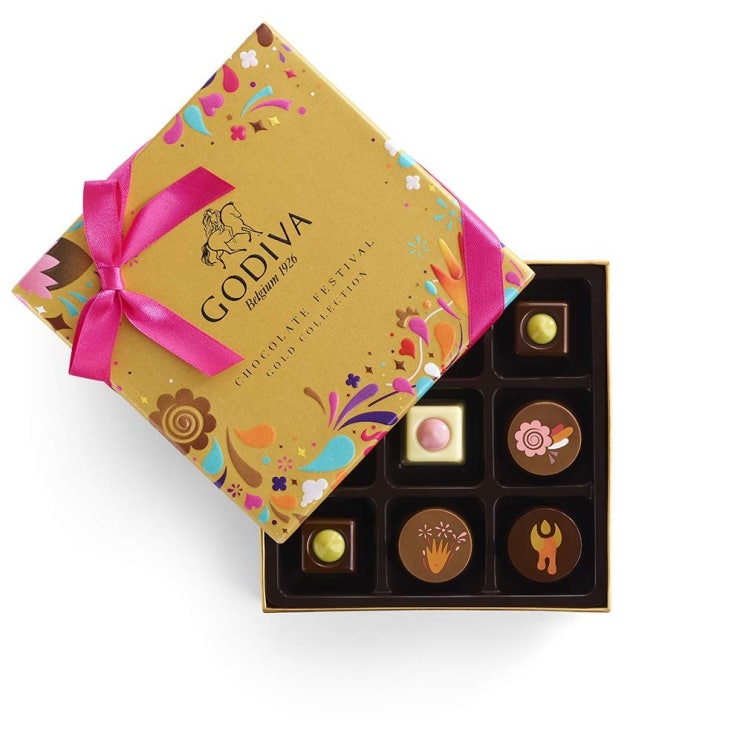 [할인정보] GODIVA 고디바 초콜렛 Chocolatier Festival Box 9개 1개 확인하고 결정하세요!
