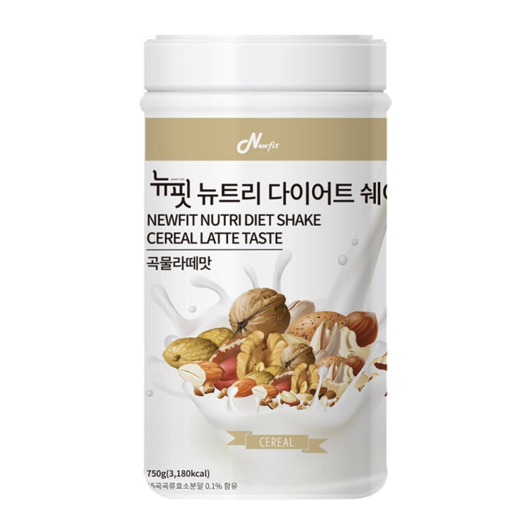 소문난 제품 뉴핏 단백질 뉴트리 다이어트 쉐이크 곡물맛 750g 1개