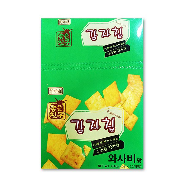  KC본아미 감자칩 와사비맛 816g스낵과자 816g 1개