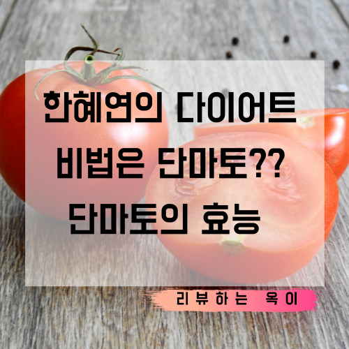  한혜연의 다이어트 비법은 단마토??단마토가 뭐길래 12.5kg이나 감량을 했을까??