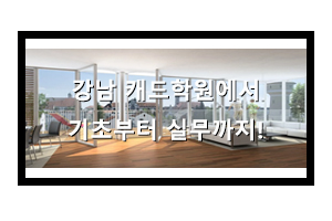  [강남 캐드학원] 인테리어 디자인을 배우다